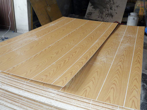 grooved paper overlaid plywood