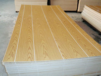 grooved paper overlaid plywood